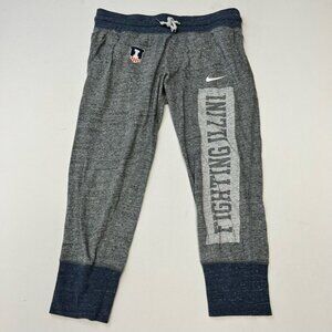Nike Womens Activewear Cropped Sweatpants Gray Blue Heathered Drawstring NCAA S